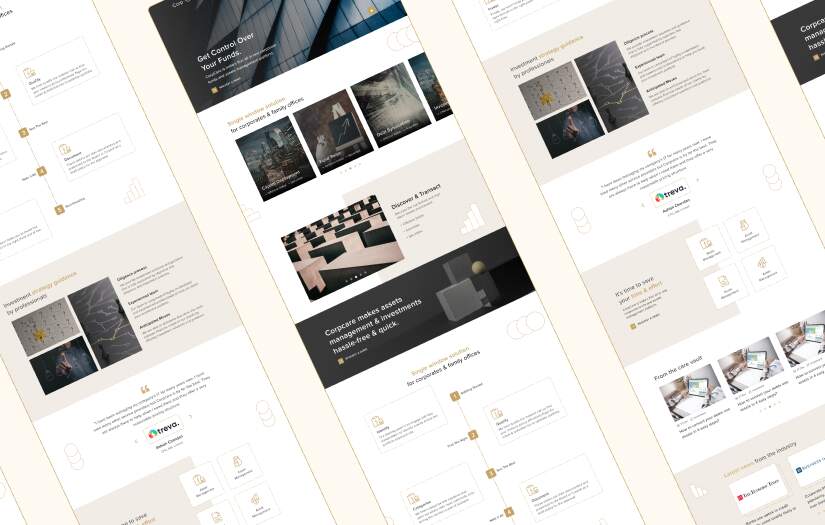 UI/UX Design, branding, landing page for CorpCare screenshot 1