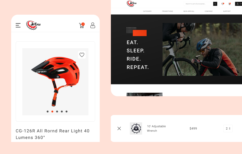 eCommerce Platform for Jet Cycle screenshot 2