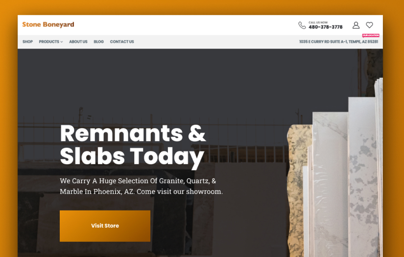 Stone Boneyard eCommerce Website screenshot 2