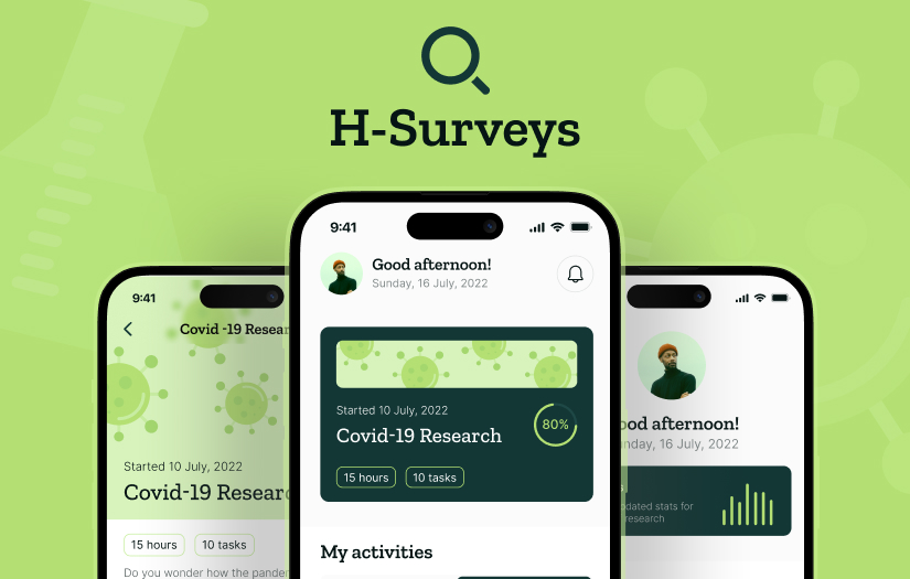 Flutter cross-platform mobile app development (iOS, Android) - H-Surveys - contribute to science & get insights - marketing researches screenshot 1