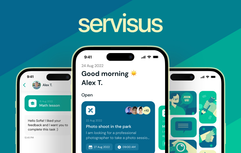 Flutter cross-platform mobile app development (iOS, Android) - Servisus - Find local help. Easy & fast - freelancers platform screenshot 1