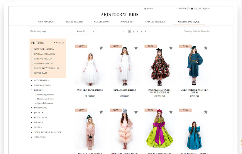 Aristocrat Kids: ERP system screenshot 6