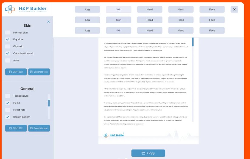 H&P Builder: EHR, Healthcare (USA) screenshot 1