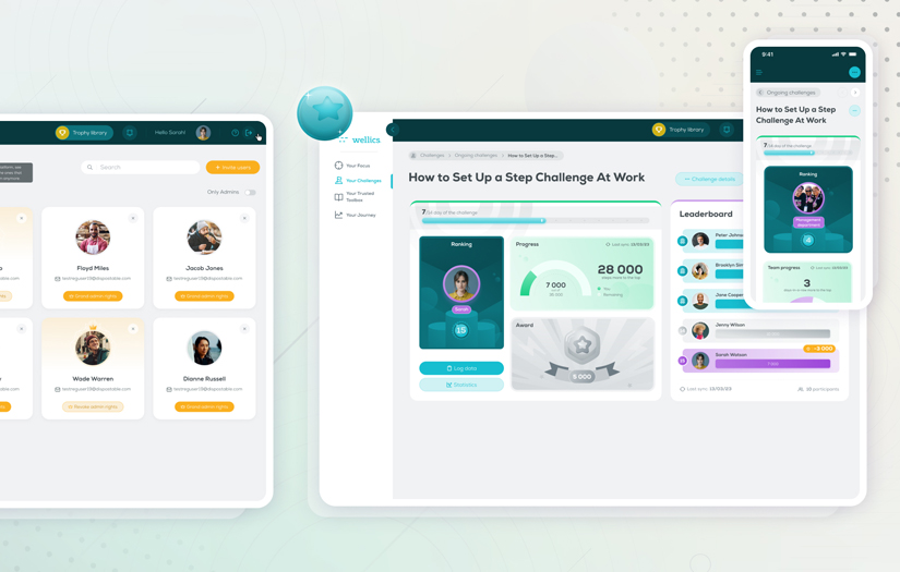 Wellics. A wellness platform to inspire, motivate, educate, and reward your employees screenshot 1