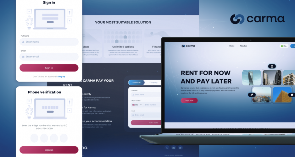 Carma - a real estate financing web app for rentals screenshot 1
