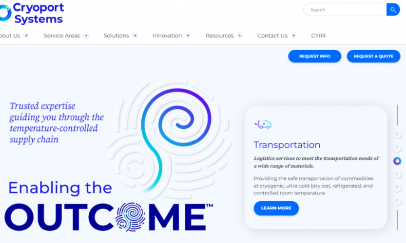 Cryoport screenshot 2