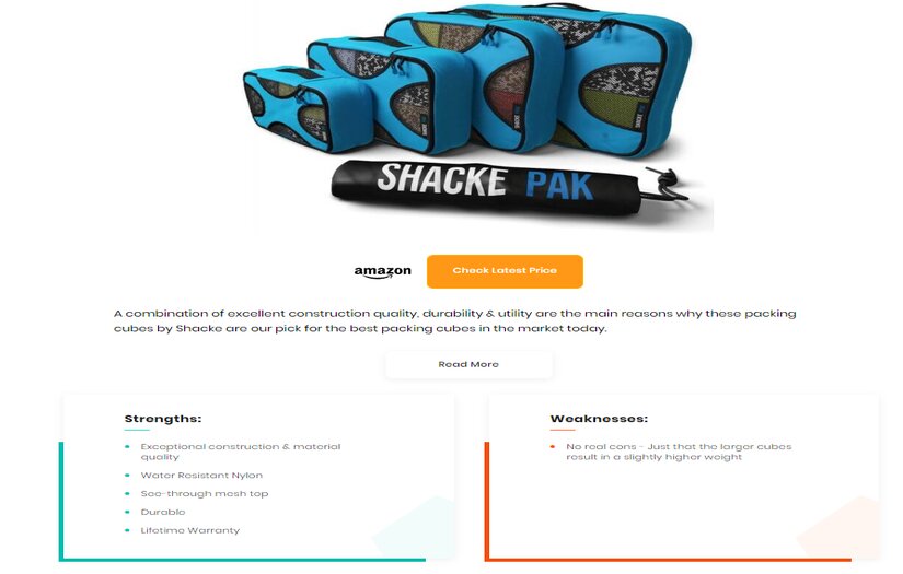 Travel Content blogging website screenshot 1