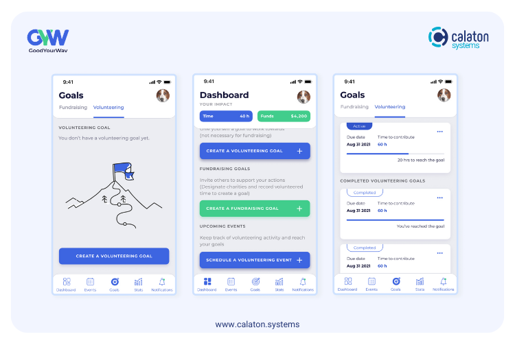A social platform that facilitates volunteering screenshot 2