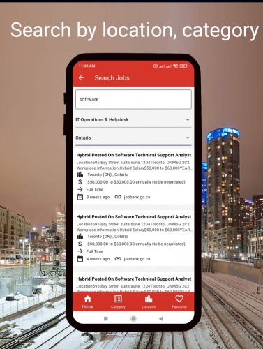 Jobs in Canada Android App Developed by UnitedwebSoft screenshot 2