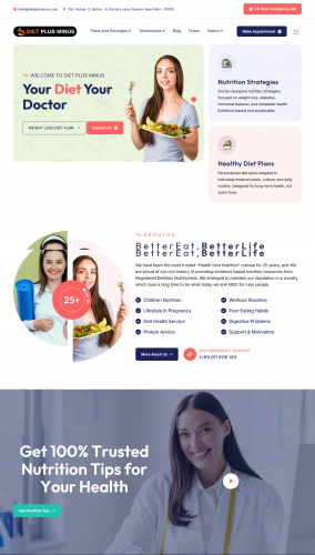 Diet & Nutrition Website Redesign screenshot 1