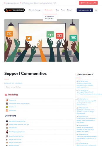 Diet & Nutrition Website Redesign screenshot 3