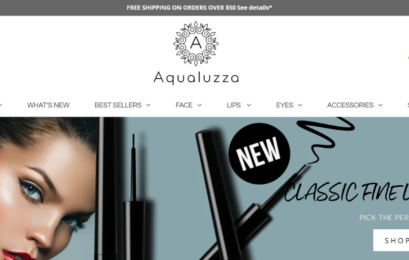 Shopify Website for makeup and accessories store screenshot 1