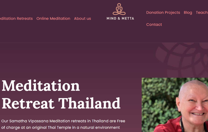 Maditation Retreat Website Creation using WordPres screenshot 1