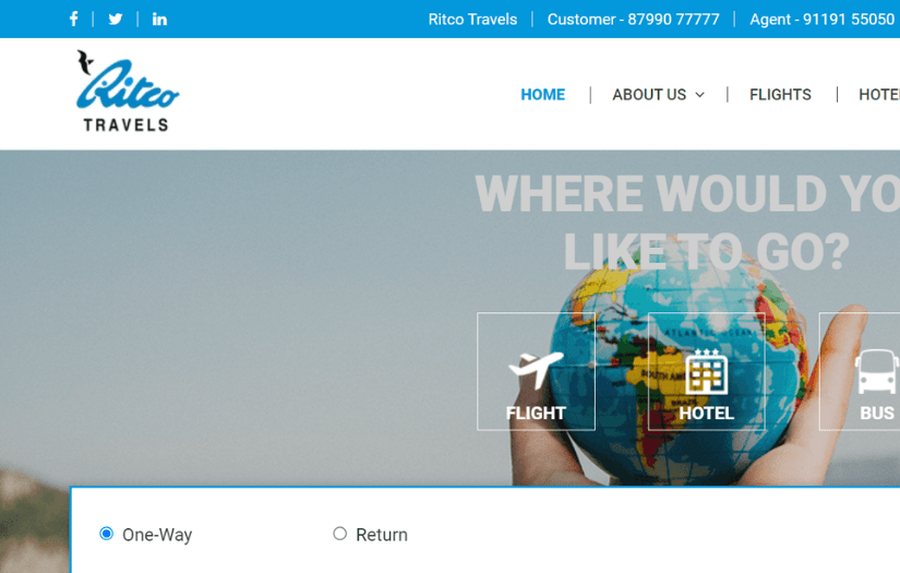 WordPress website for travel agency screenshot 1