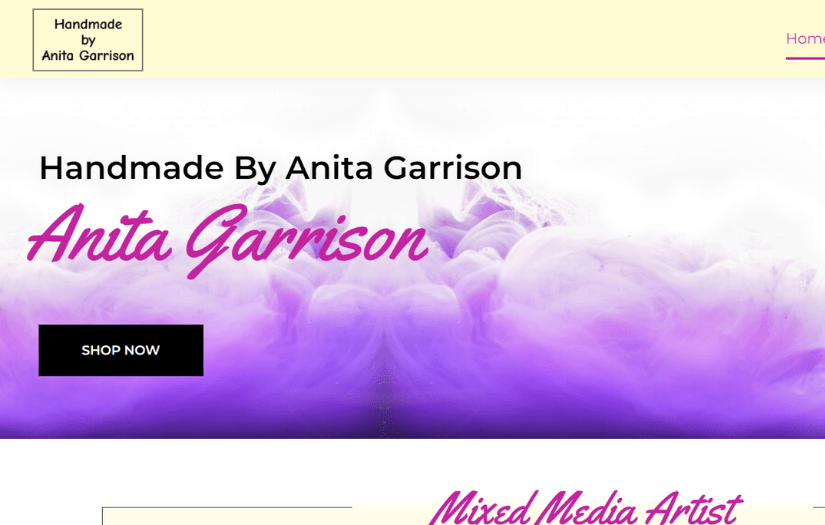 Artist/Art website using WordPresss-WooCommerce screenshot 1