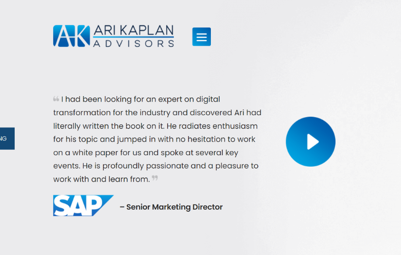 Advisor Business website using WordPress screenshot 1