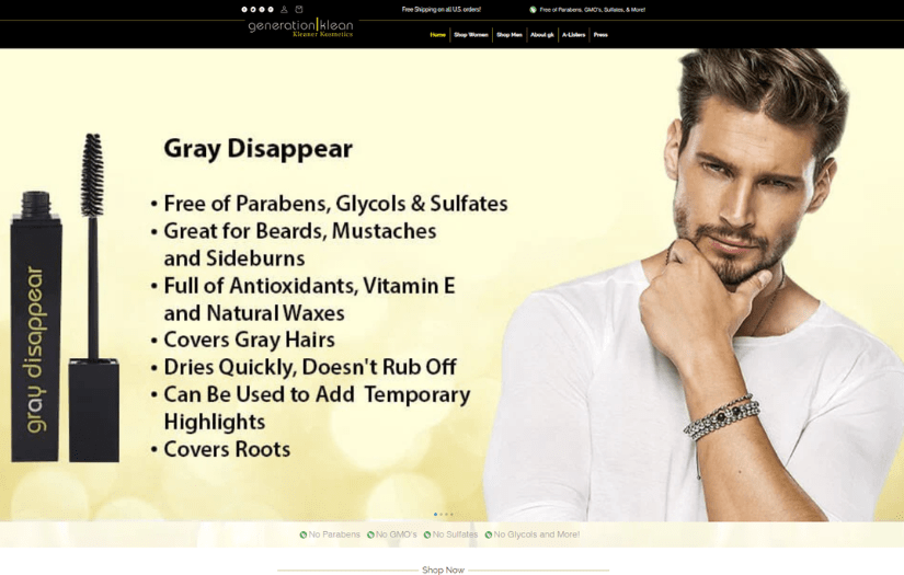 Shopify Store for Cosmetic/Hair Products Company screenshot 1
