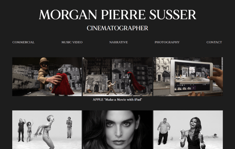 WordPress Website for Cinematography screenshot 1