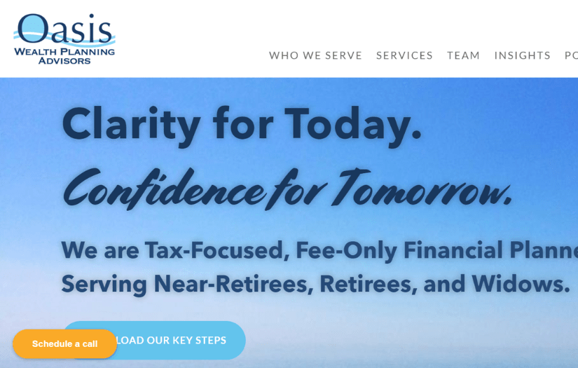 Twenty over ten website for Advisory services screenshot 1