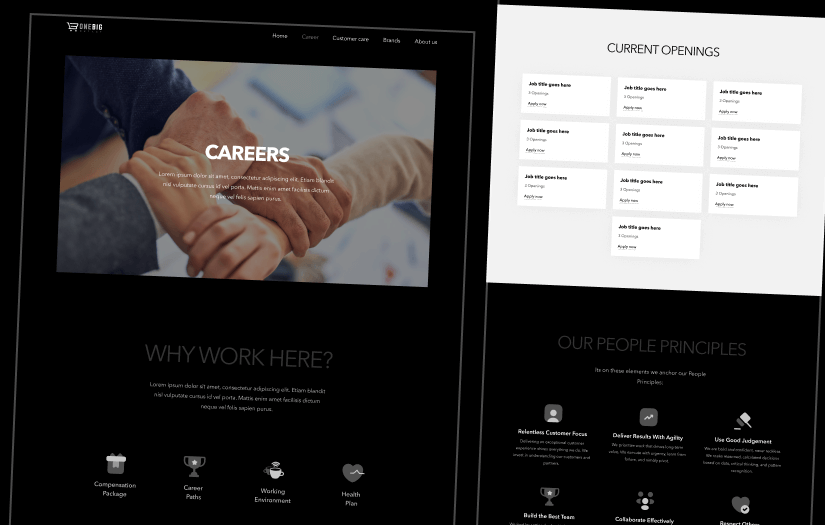 Website for OBO, an online retailer and wholesaler screenshot 1