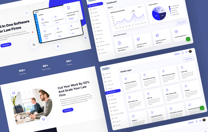 Software for LegalSoft, a legal tech startup screenshot 1