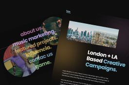 Website for Happy Studios, a music & talent agency