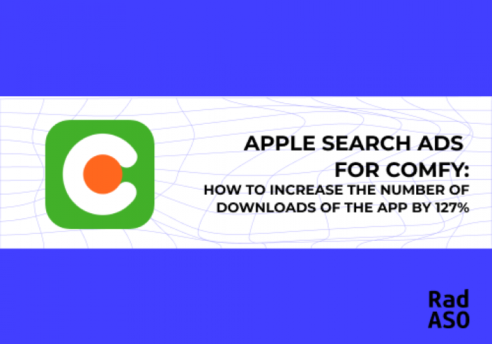 Apple Search Ads for COMFY: How to Increase App Downloads by 127% in the E-Commerce Sector During Black Friday and Cyber Monday in 2023 screenshot 1