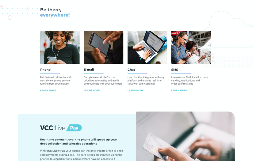 VCC -  Website Redesign for a Contact Center Software screenshot 2