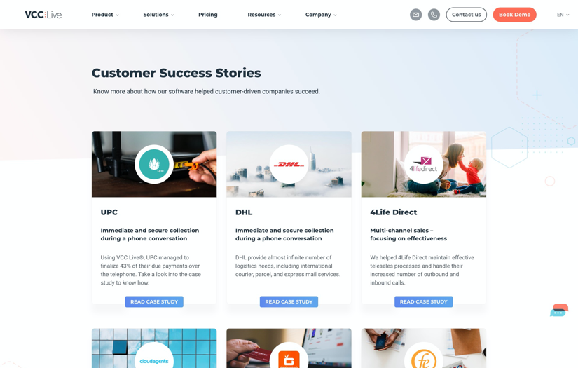 VCC -  Website Redesign for a Contact Center Software screenshot 3