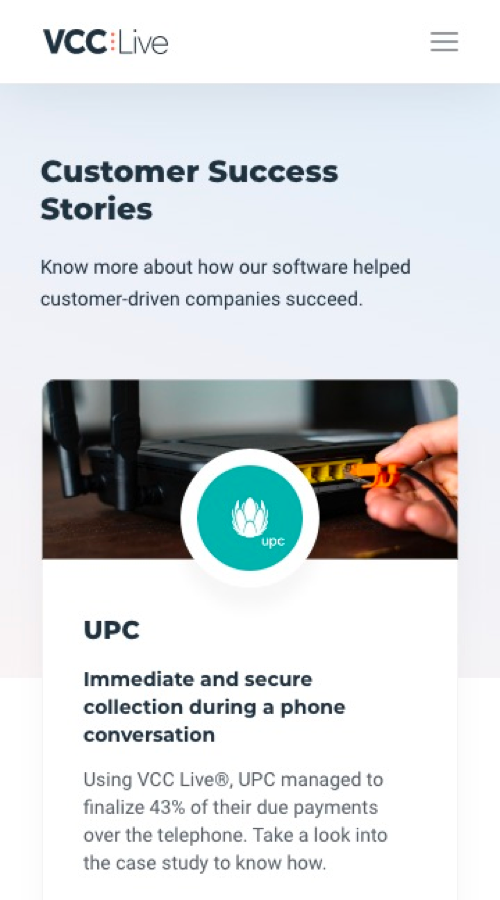 VCC -  Website Redesign for a Contact Center Software screenshot 5