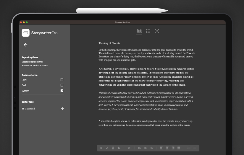 Storywriter screenshot 1