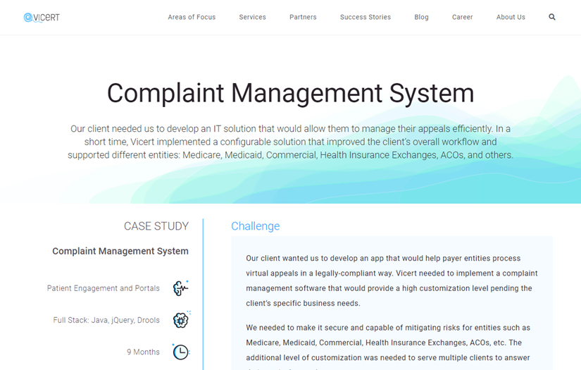 Complaint Management System screenshot 1