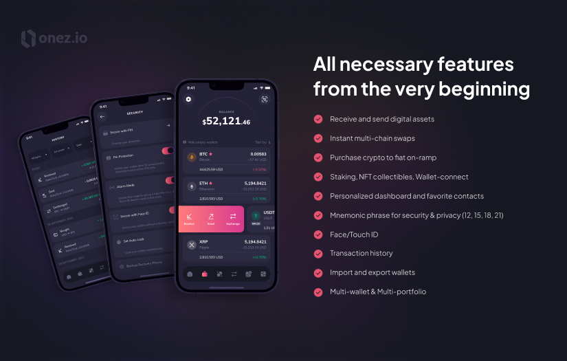 White Label Crypto Wallet by Onez screenshot 1