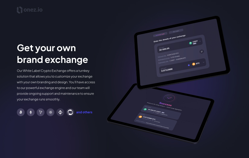 White Label Crypto Exchange by Onez screenshot 2