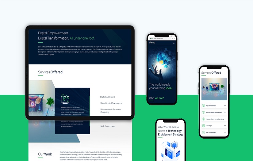 Eteva Tech - Rebranding of a New-Age Tech Company screenshot 1