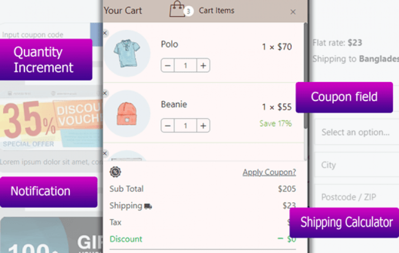 Mini Cart For WooCommerce – Shopping Cart screenshot 1