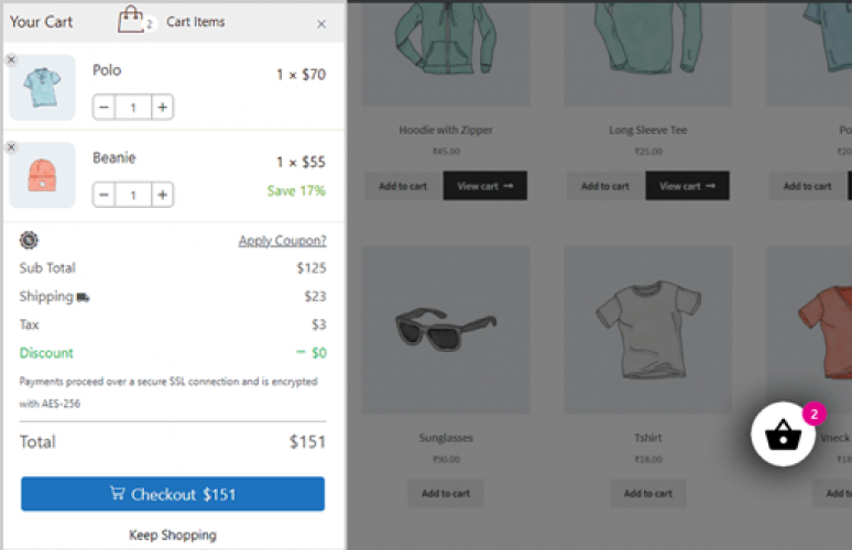 Mini Cart For WooCommerce – Shopping Cart screenshot 3