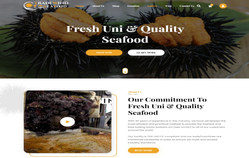 Tradewind Seafood - WooCommerce Development screenshot 1