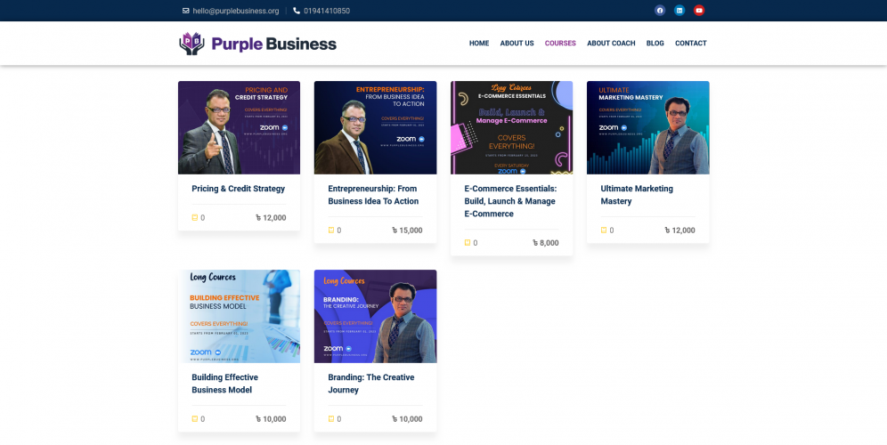 Website for an Online Course Platform screenshot 2