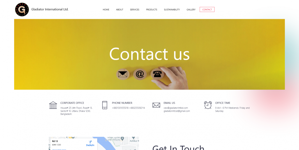 A Garments Merchandising Agency Website Designed screenshot 2