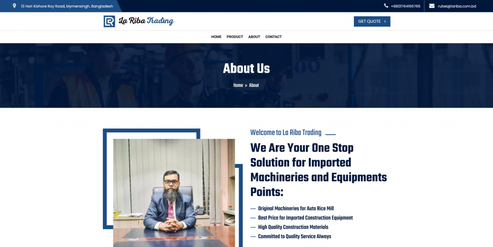 Company Portfolio Website for La Riba Trading screenshot 4