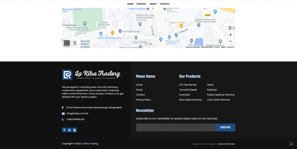 Company Portfolio Website for La Riba Trading screenshot 3