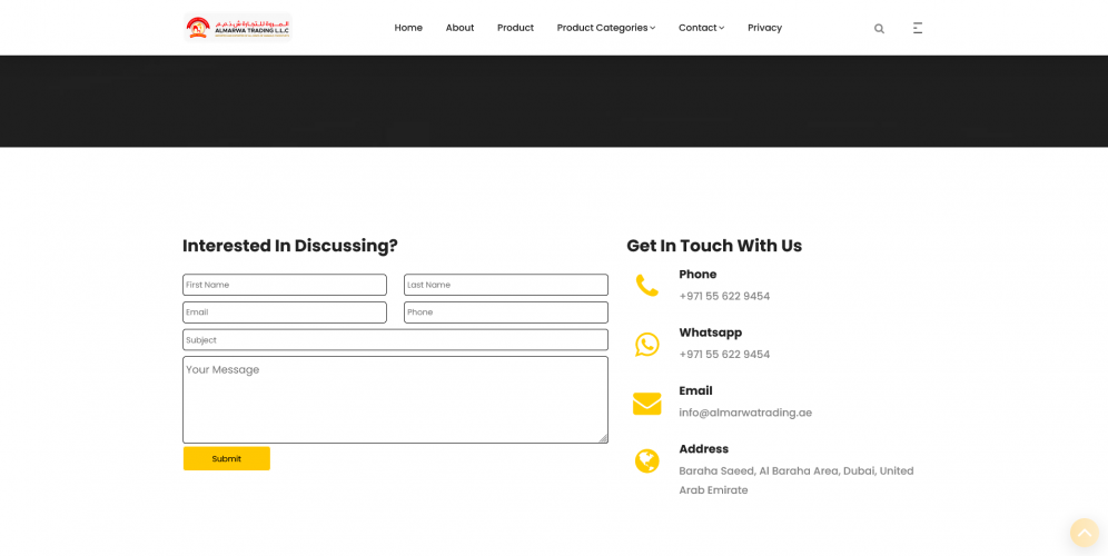 Website for an International Trading Business screenshot 5