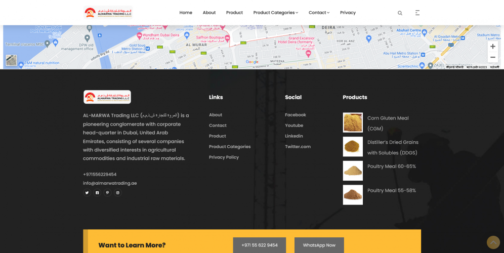 Website for an International Trading Business screenshot 2