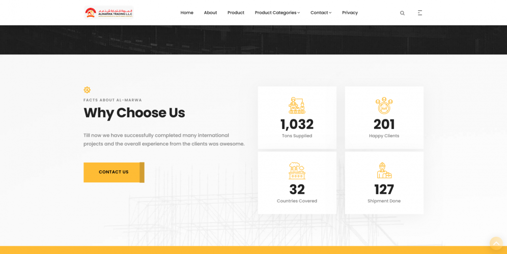 Website for an International Trading Business screenshot 3