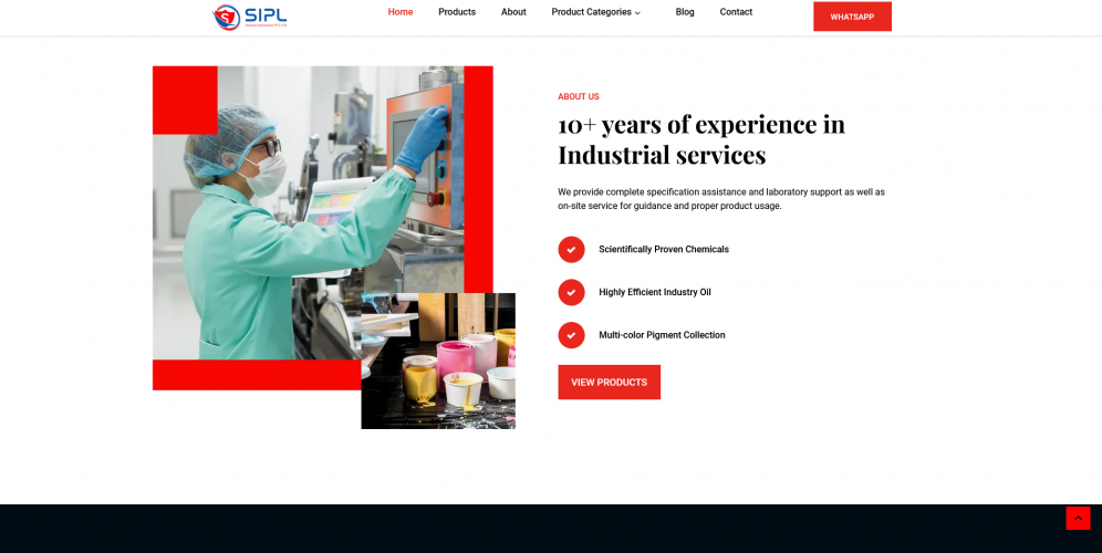 International Trading & Supplier Industry Website screenshot 1