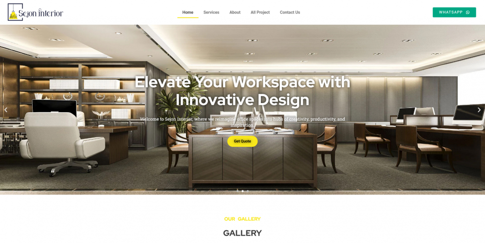 An Interior Design Studio Website Developed screenshot 2