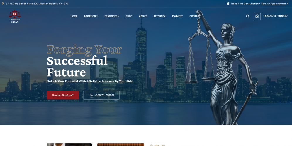 An Immigration Attorney Website Developed screenshot 4