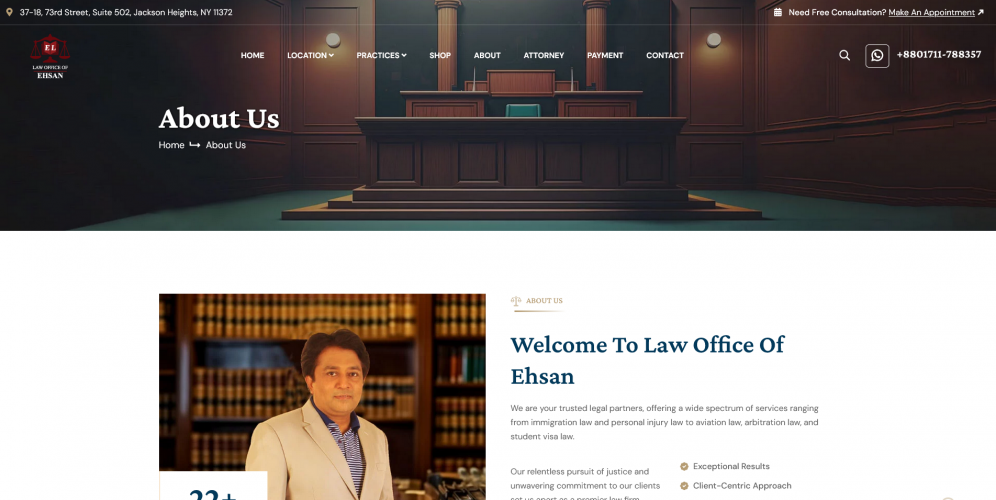 An Immigration Attorney Website Developed screenshot 5