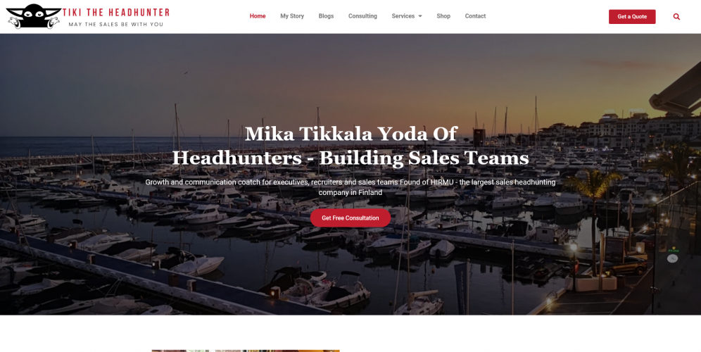 Site Developed for A Finnish HR Consultant screenshot 3